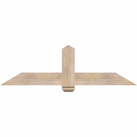 Ekena Millwork Eugene Smooth Timber Gable Bracket, Douglas Fir, 60"W x 17"H x 3 1/2"D x 5 1/2"F, 7/12 Pitch GBW060X17X0406EUG00SDF